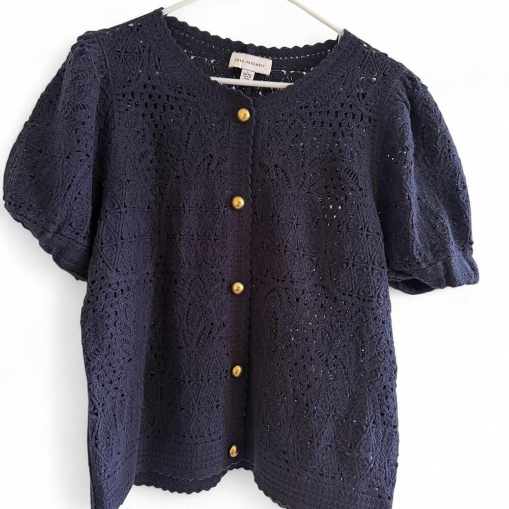 Free-assembly Women's Navy and Blue Blouse
